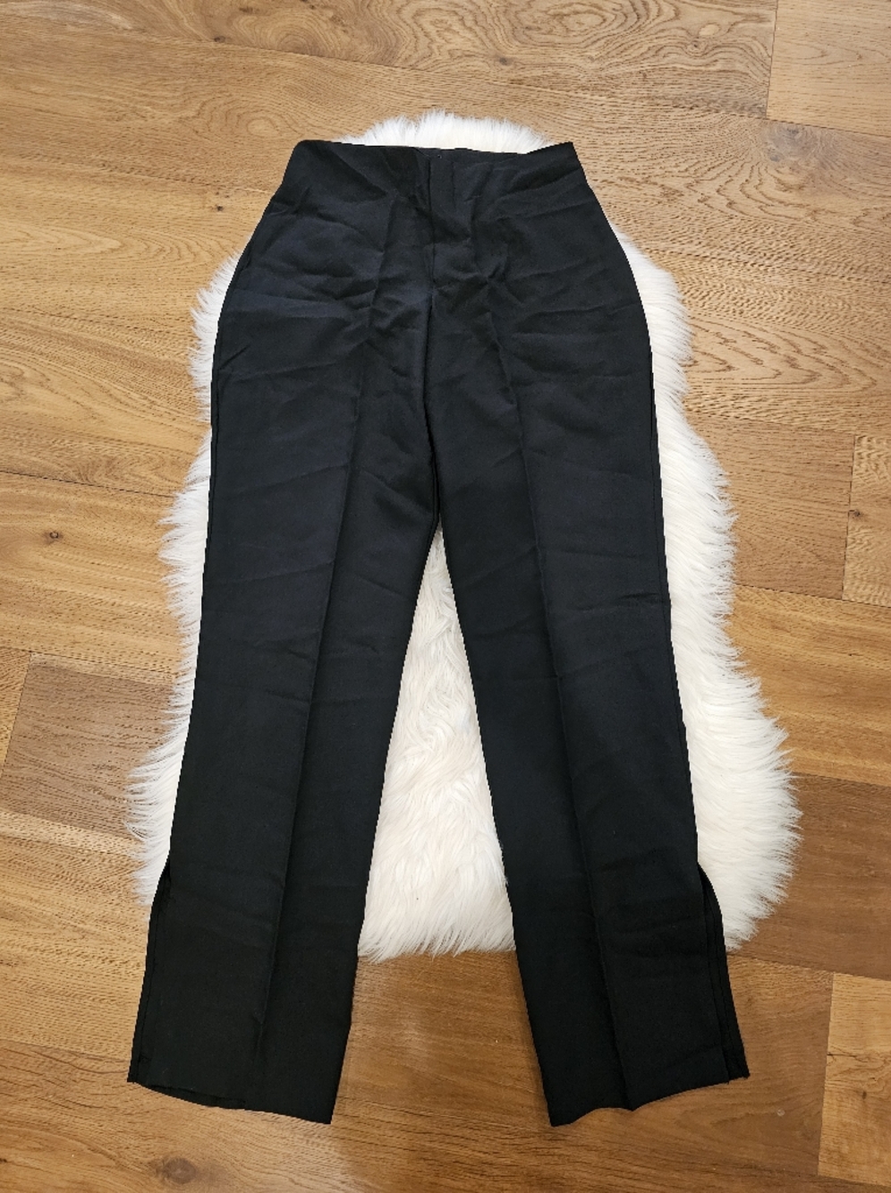 Vintage Classic Black High-Waist Tailored Pants